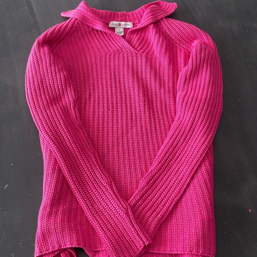 Pink real clothes size Small sweater